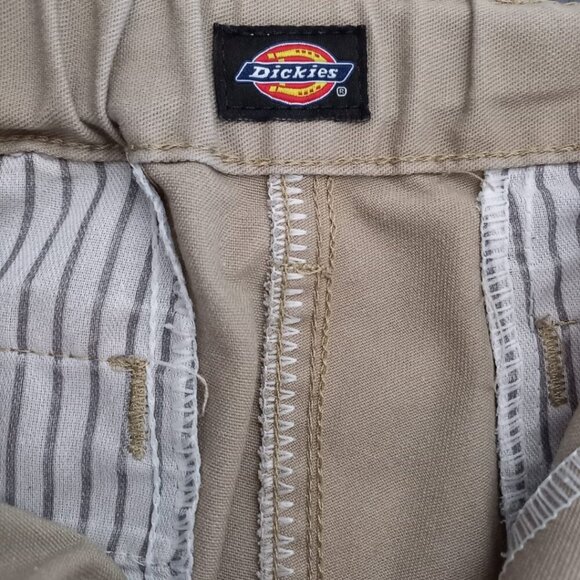 Dickies Men's Wide Leg Pants Size 14 Khaki Elastic Waist Relaxed Fit - Picture 6 of 8